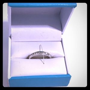 Serling silver plated ring diamonds 💍
